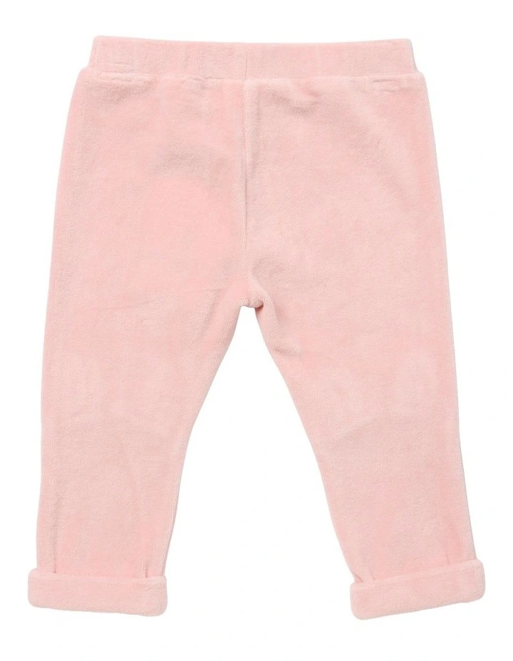 Velour Leggings in Pink image 2