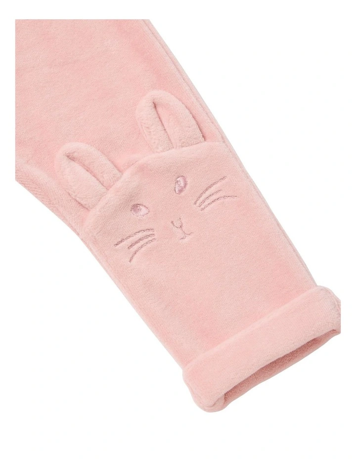 Velour Leggings in Pink image 4