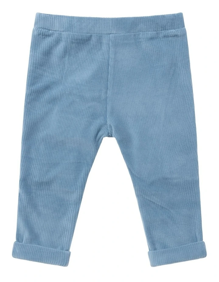 Velour Leggings in Blue image 2