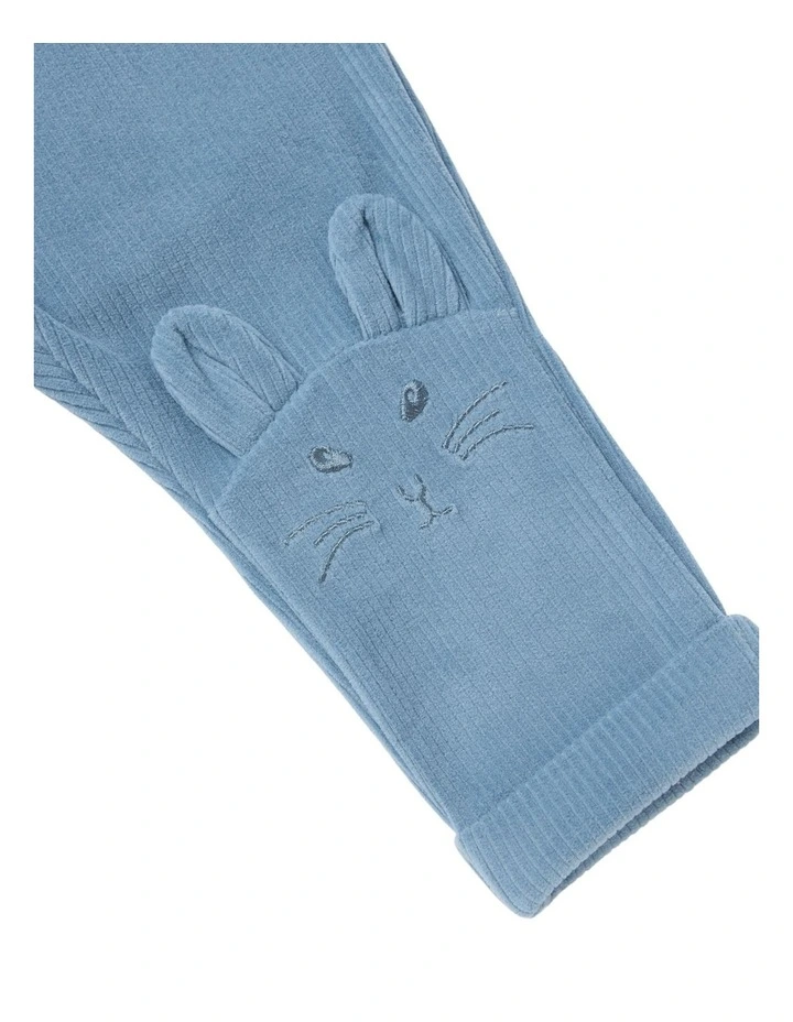 Velour Leggings in Blue image 3