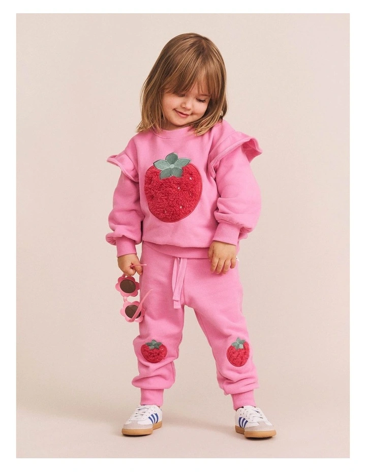 Very Berry Trackpant in Pink image 3