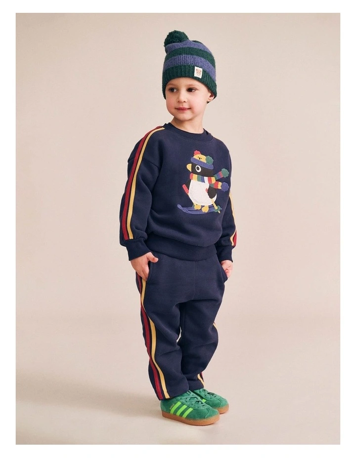 Racer Stripe Trackpant in Blue image 4