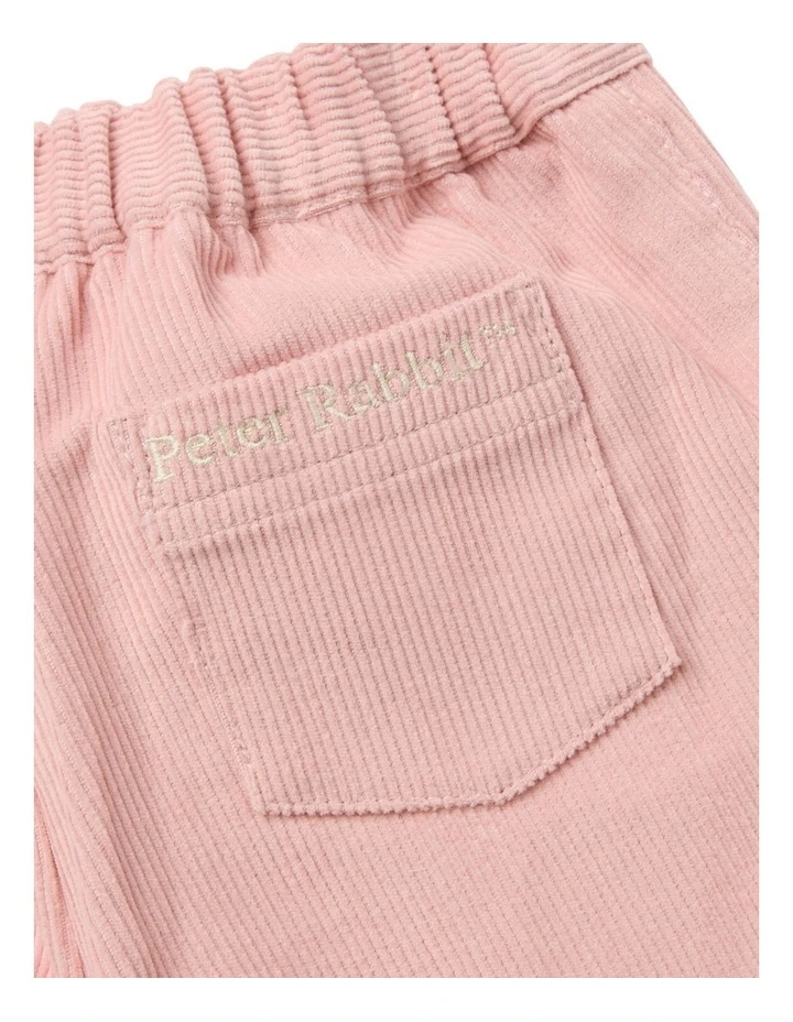 Corduroy Frill Hem Pant in Pink image 4