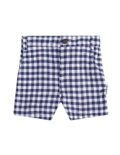 Check Chino Shorts in Blue