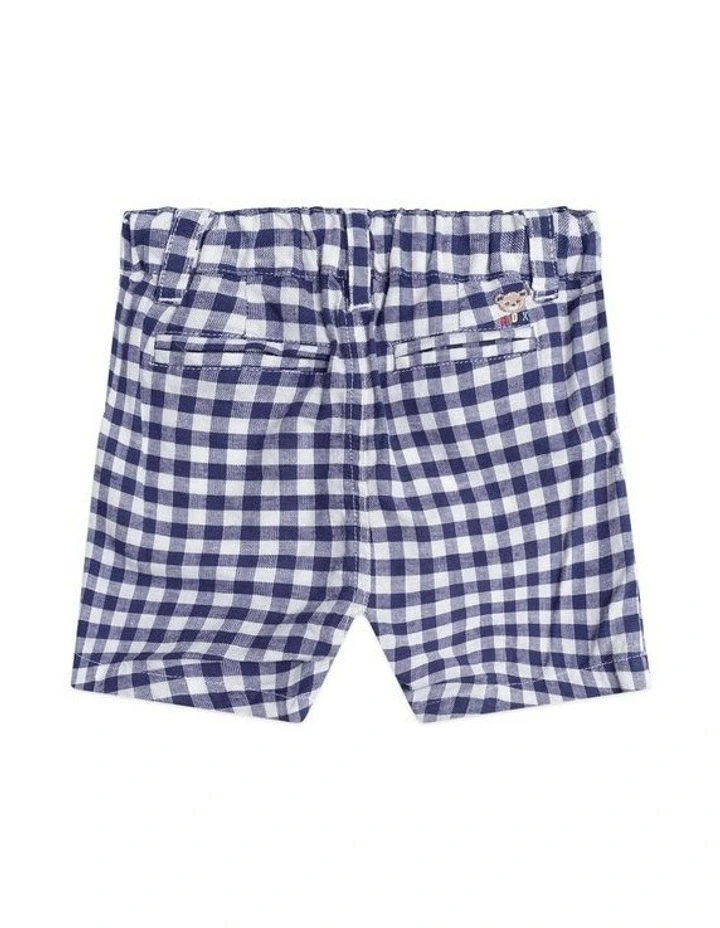 Check Chino Shorts in Blue image 4