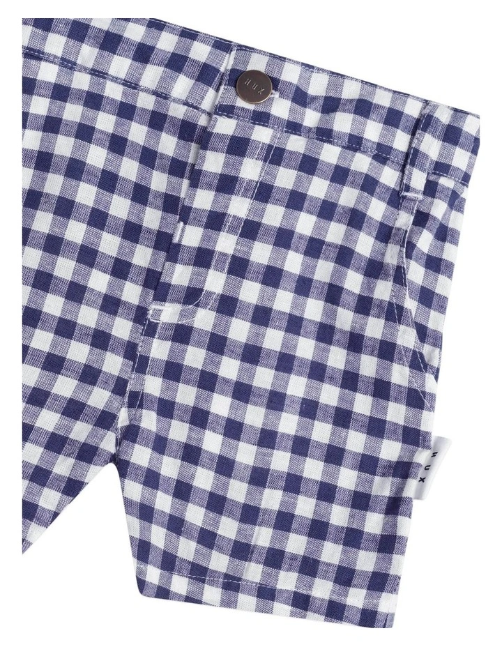 Check Chino Shorts in Blue image 5