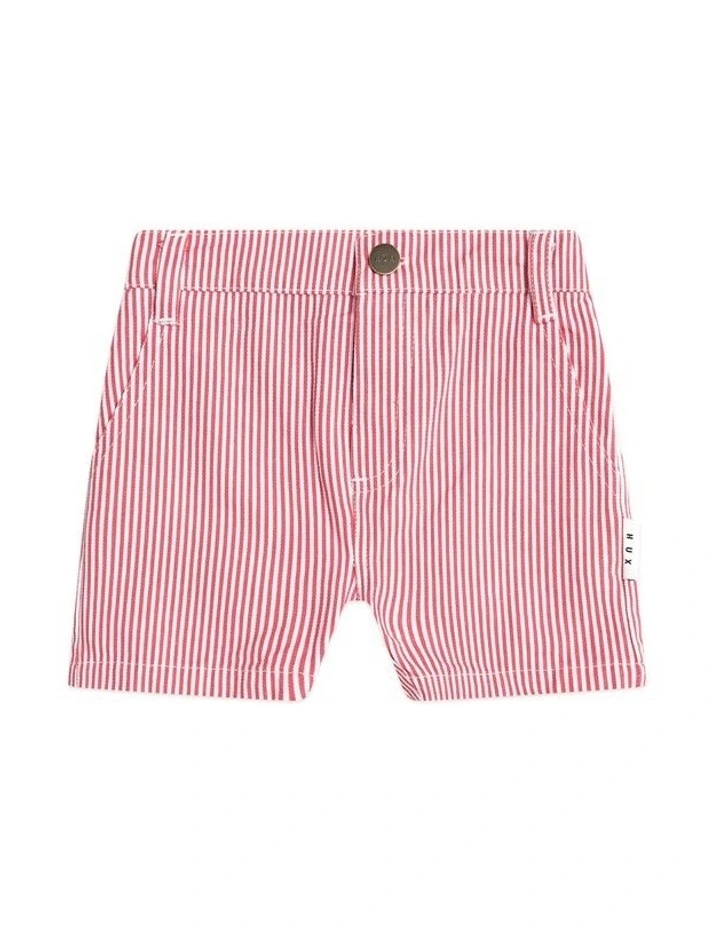 Stripe Chino Shorts in Red image 1
