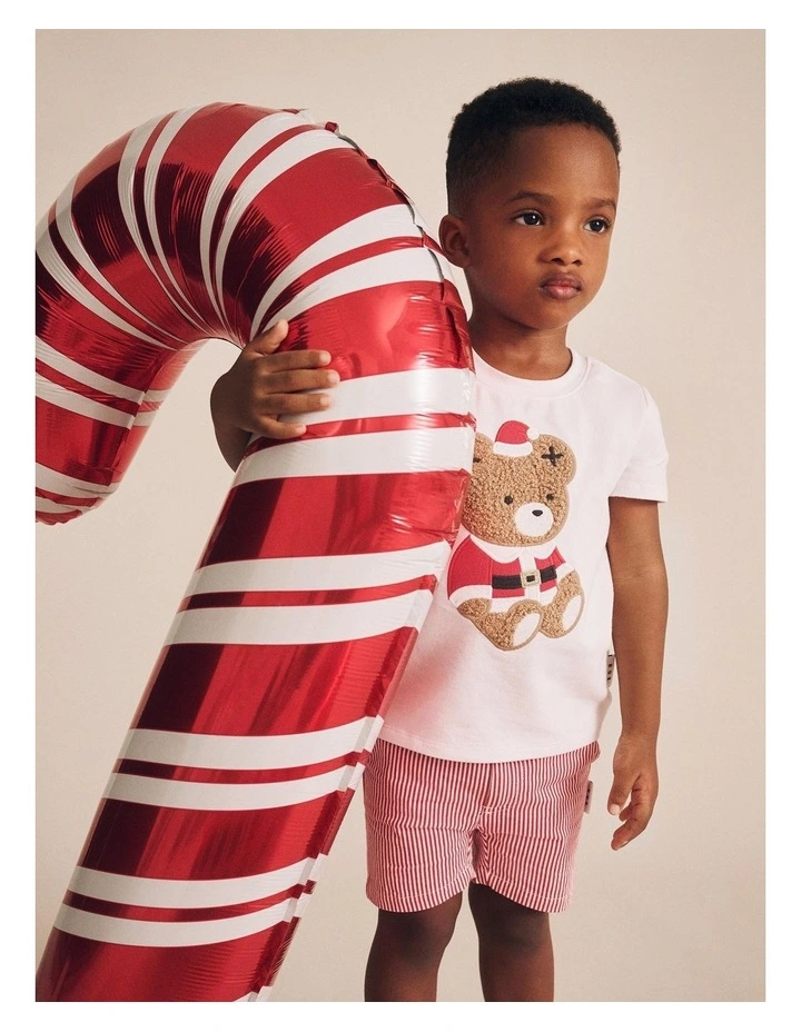 Stripe Chino Shorts in Red image 5