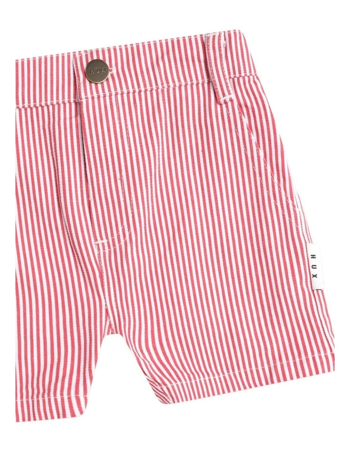 Stripe Chino Shorts in Red image 6