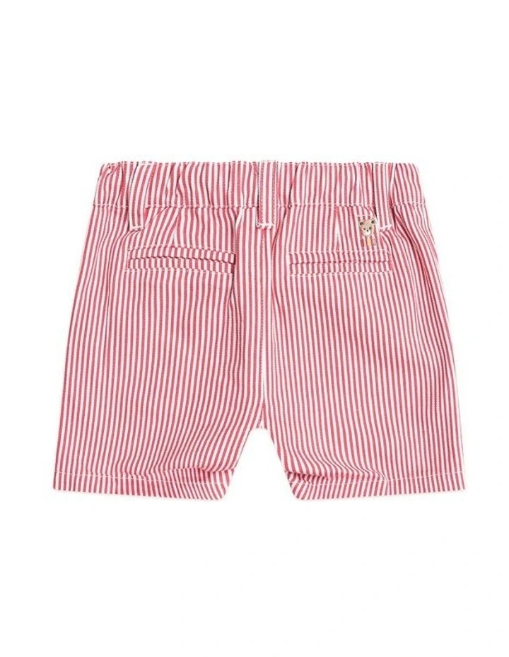 Stripe Chino Shorts in Red image 7