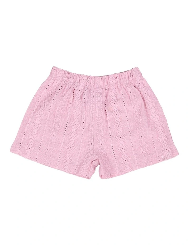 Textured Short in Pink image 1