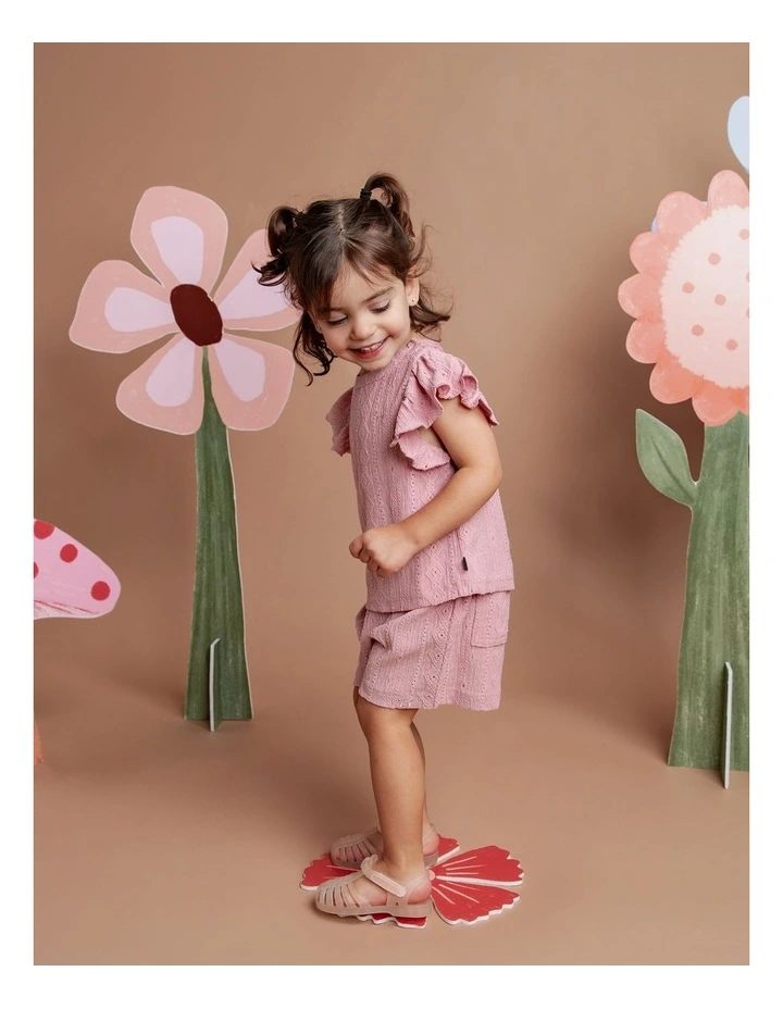 Textured Short in Pink image 2