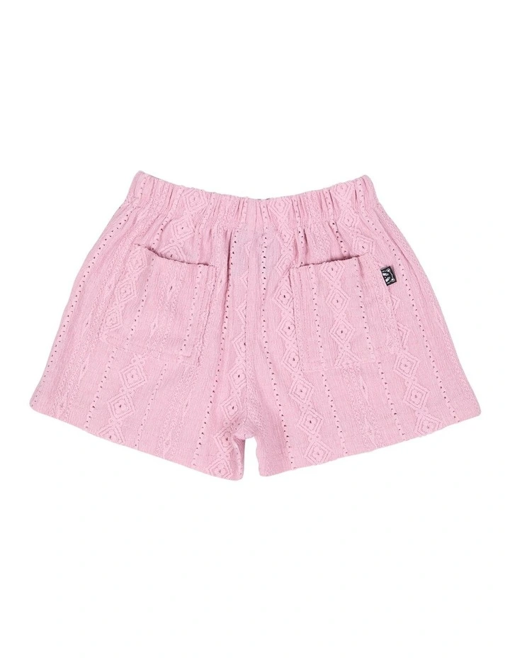 Textured Short in Pink image 3