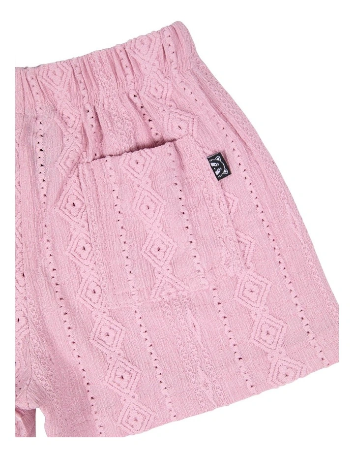 Textured Short in Pink image 4