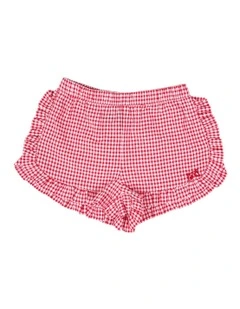 Checkered Shorts in Red
