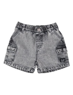 Animal Crackers Worn Short in Washed Black