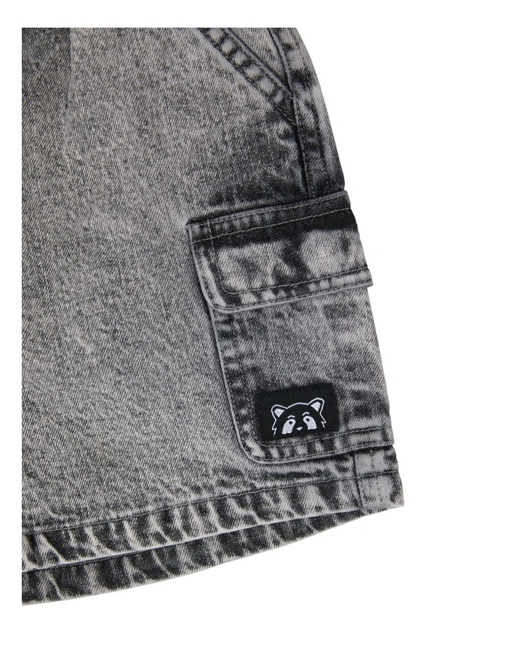 Worn Short in Washed Black image 4