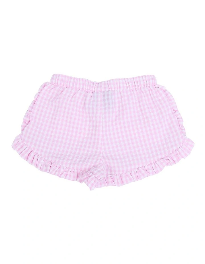 Checkered Short in Pink image 3