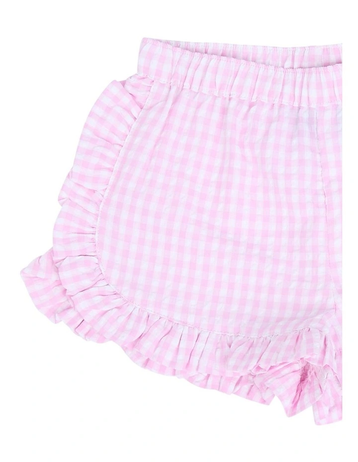 Checkered Short in Pink image 4