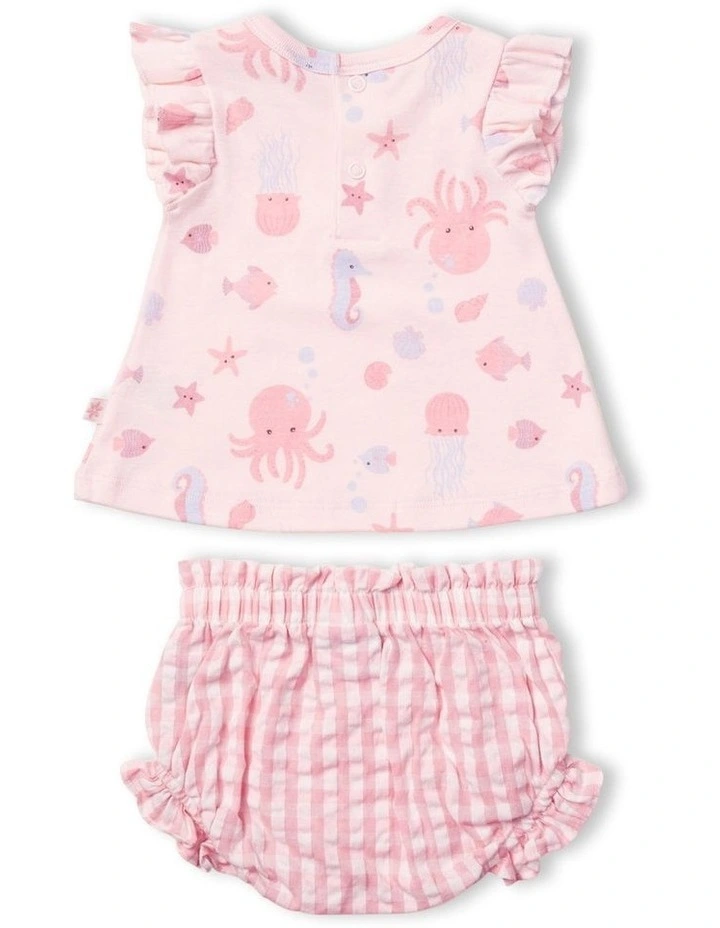 Seascape Top And Woven Bloomer Set in Pink image 2