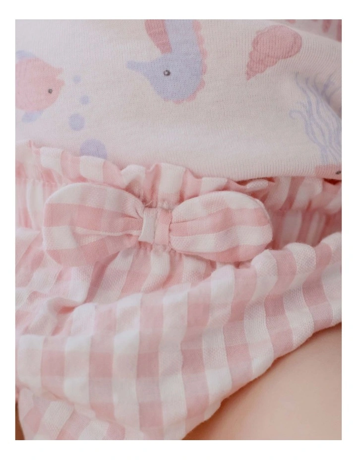 Seascape Top And Woven Bloomer Set in Pink image 3