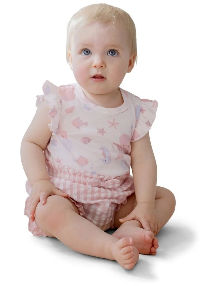Seascape Top And Woven Bloomer Set in Pink image 4