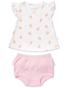Top And Frill Bloomer Set in Pink