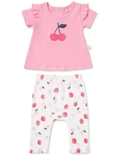Field of Berries T-Shirt & Leggings Set in Multi