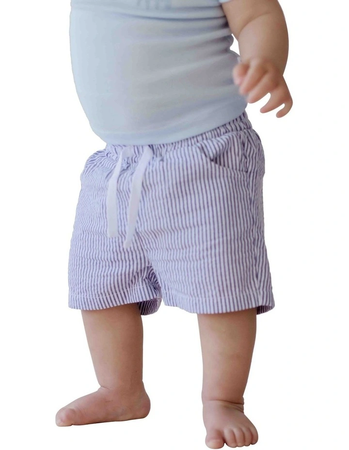 Best Friends T-shirt And Woven Shorts Set in Blue image 3