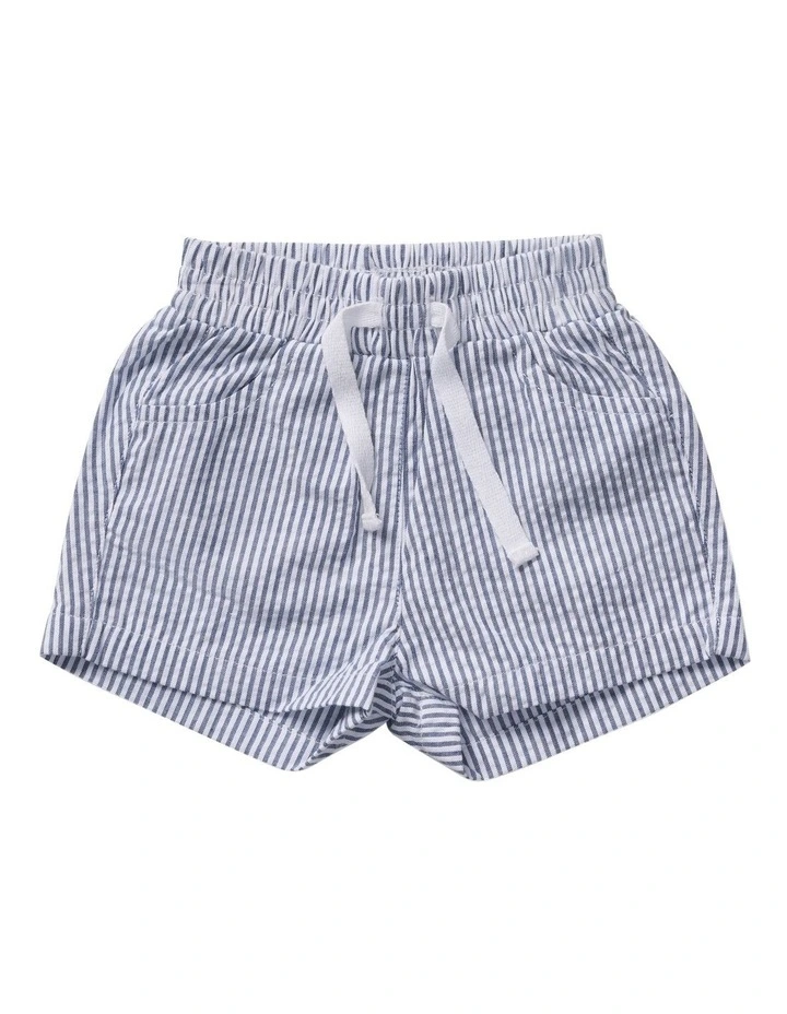 Best Friends T-shirt And Woven Shorts Set in Blue image 5