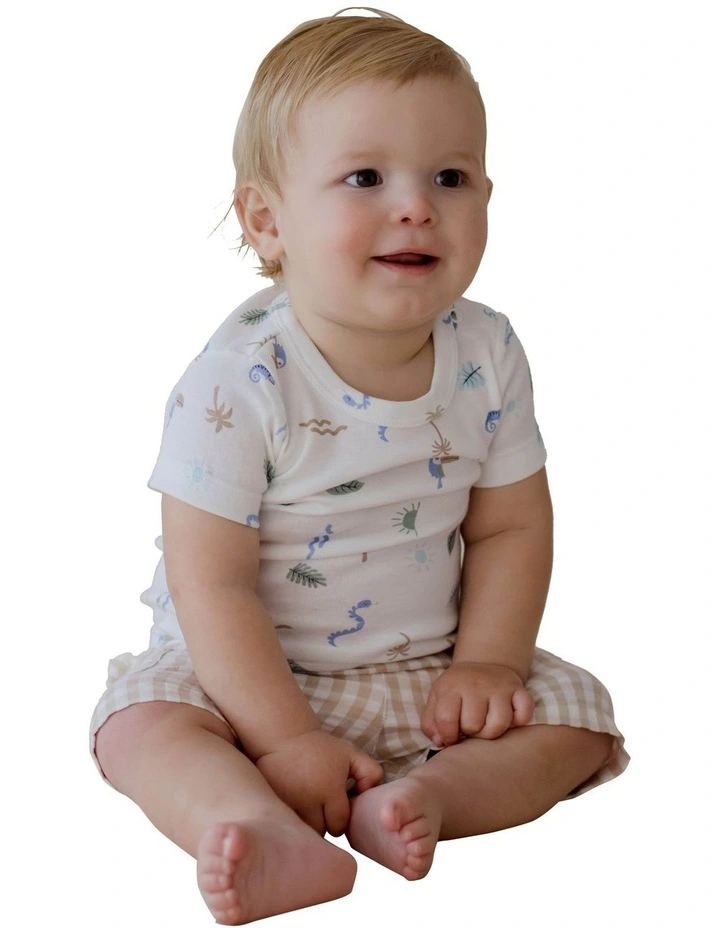 T-Shirt & Woven Shorts Set in Endless Summer Print image 3