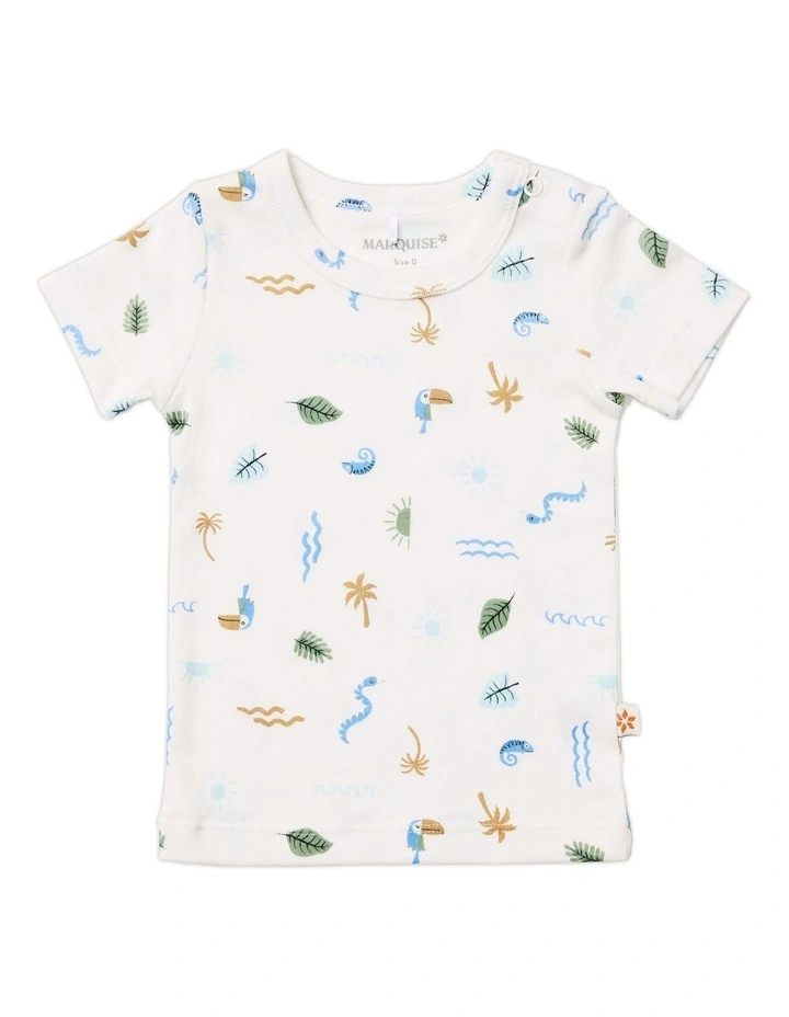 T-Shirt & Woven Shorts Set in Endless Summer Print image 4