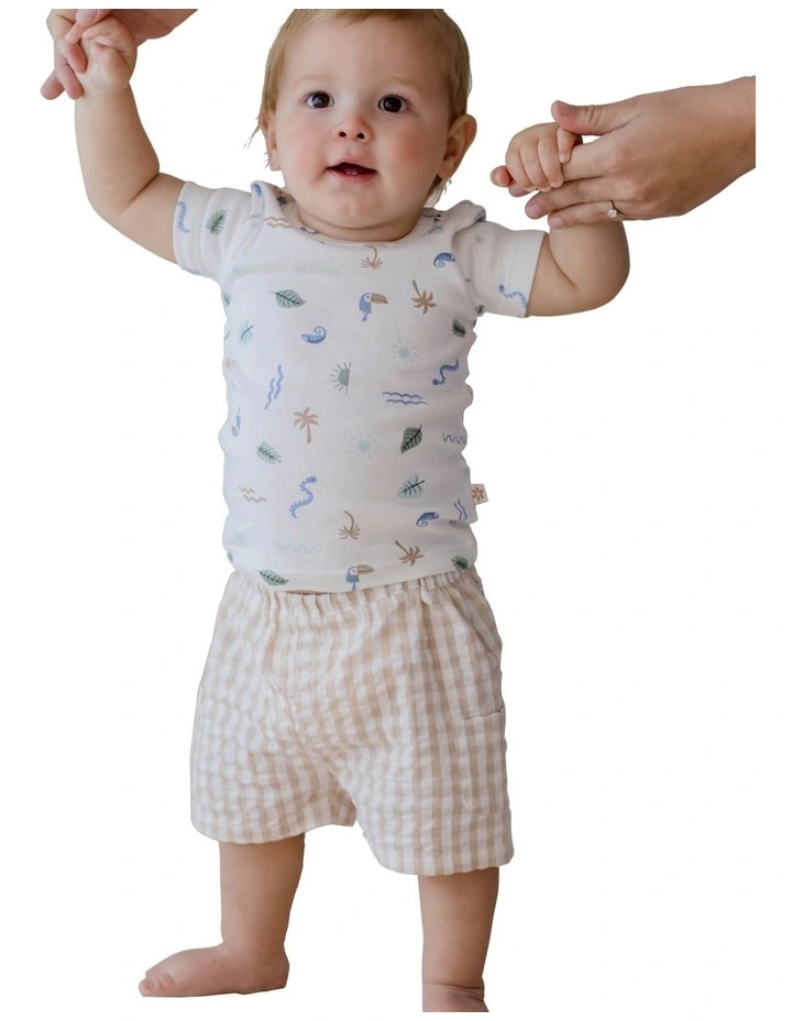 T-Shirt & Woven Shorts Set in Endless Summer Print image 6