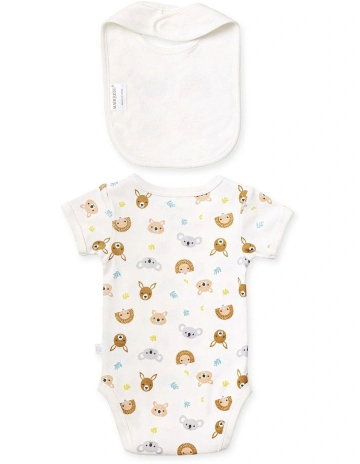 Australiana Bodysuit And Bib in Brown image 5