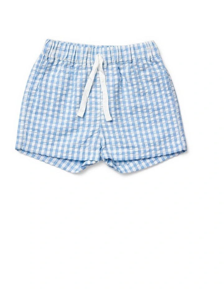 TEE AND WOVEN GINGHAM SHORTS SET image 3