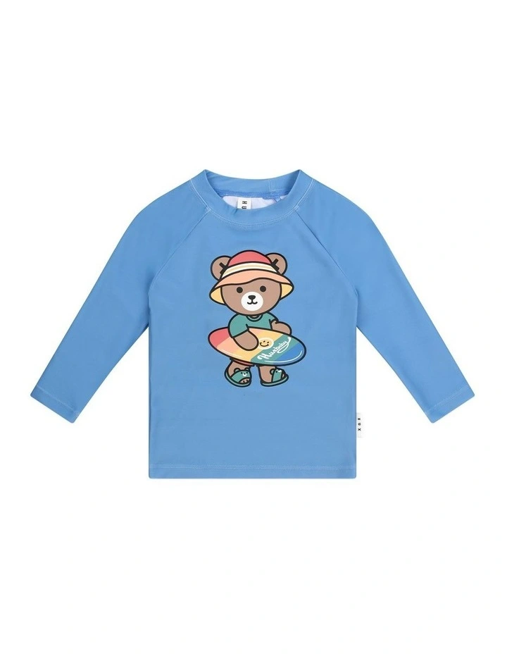 Surfer Hux Rashguard in Blue image 1