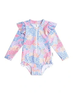 Frill Swimsuit Floral Bloom in Multi