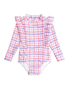 Scandi Frill Swimsuit in Multi