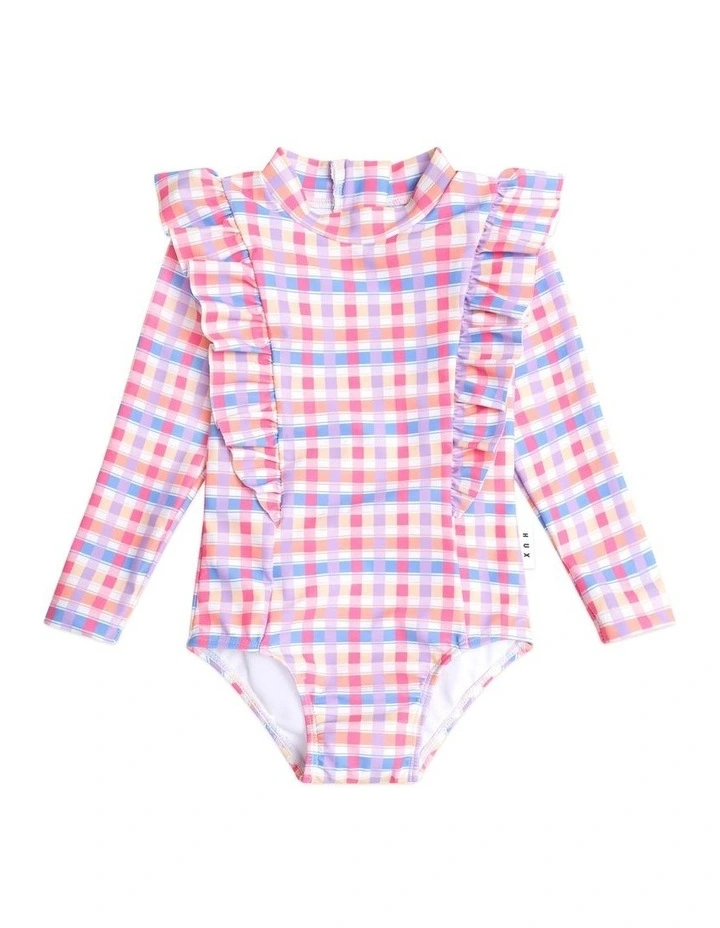 Scandi Frill Swimsuit in Multi image 1
