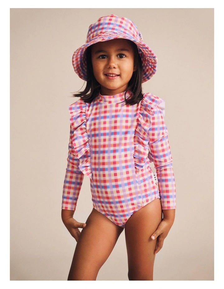Scandi Frill Swimsuit in Multi image 3