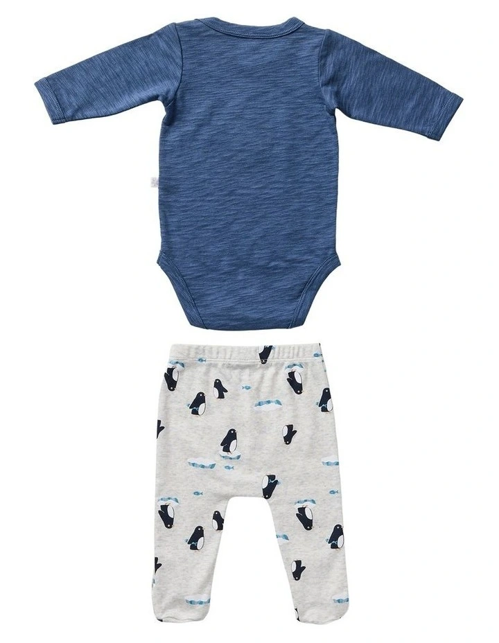 Penguin Friends Bodysuit & Footed Legging Set in Multi image 4