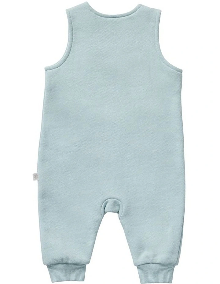 Brushed Fleece Overall With Pocket in Green image 2