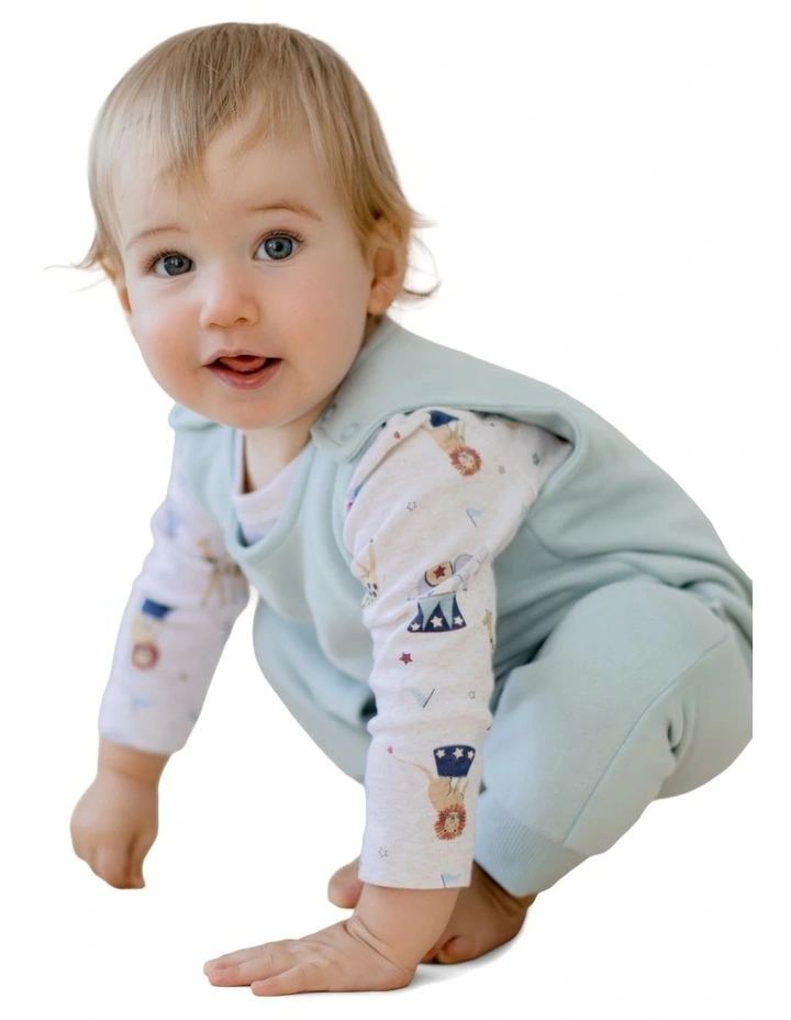 Brushed Fleece  Overall With Pocket in Green image 2