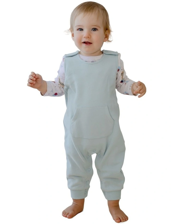 Brushed Fleece  Overall With Pocket in Green image 3