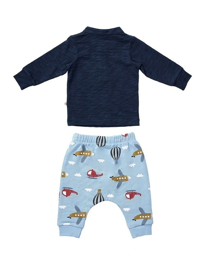 Henley Top And Pant Set in Multi image 2