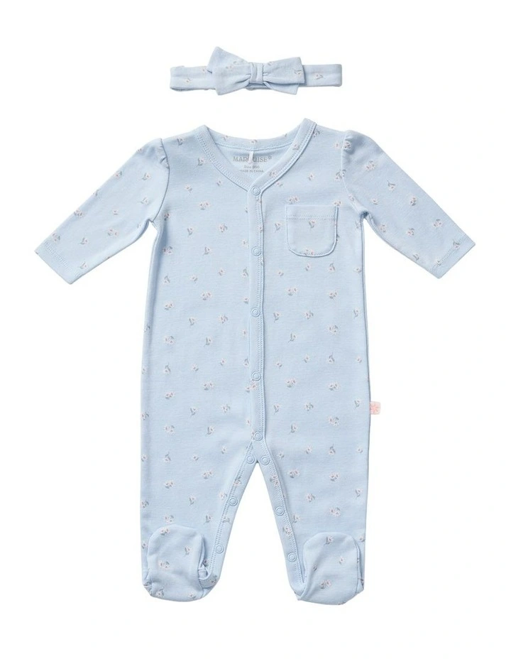 Wintergarden Studsuit And Headband Set in Blue image 1