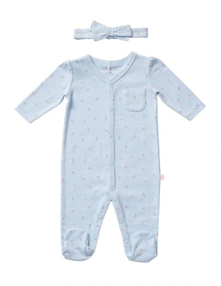 Wintergarden Studsuit And Headband Set in Blue image 1