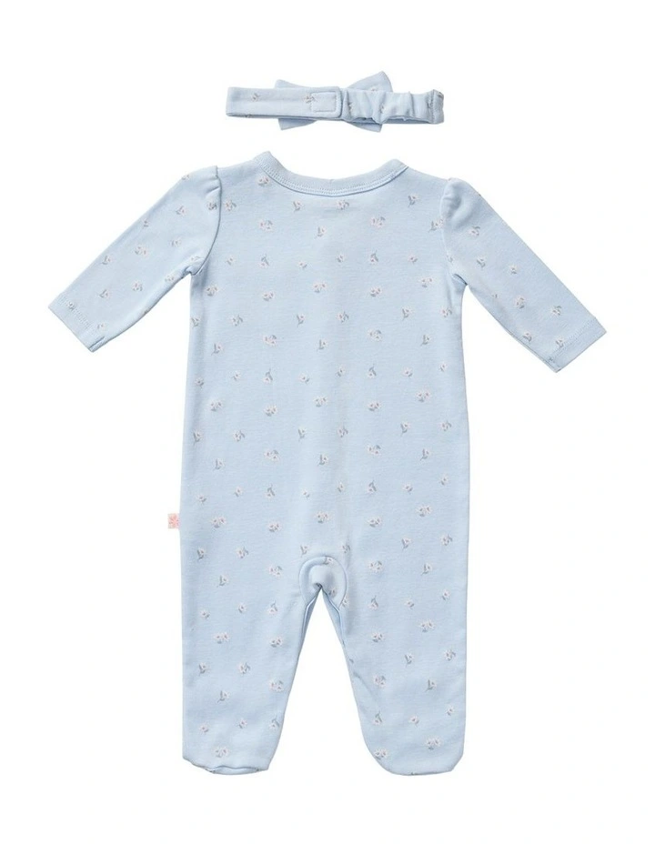 Wintergarden Studsuit And Headband Set in Blue image 2