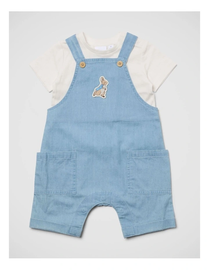 Boys Chambray Overall Set image 3