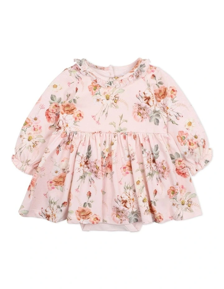 Dotti Print Overlay Dress in Pink image 1